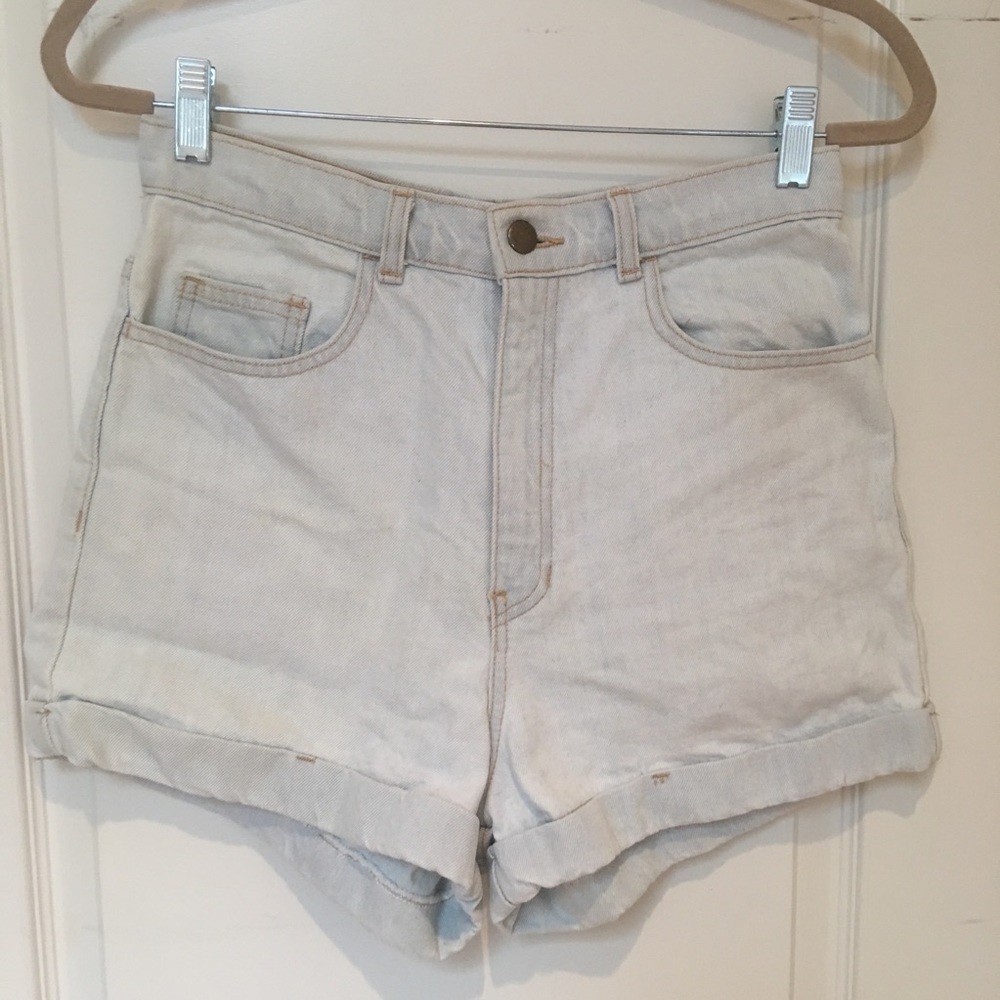 American Apparel High Waisted Denim Shorts